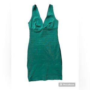 WOW couture size small emerald green body-con dress